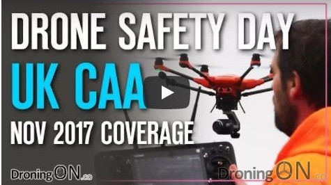 YouTube thumbnail for coverage of the CAA UK Drone Safety Day, in Compton Abbas