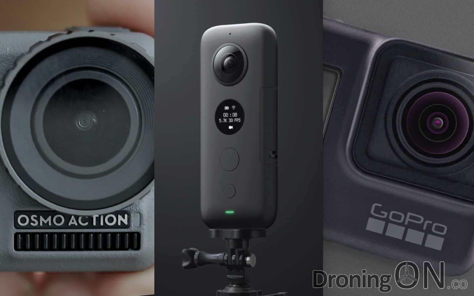 Action Camera Comparison - DJI Osmo Action GoPro Hero 7 Black VS Insta360 One X - DroningON